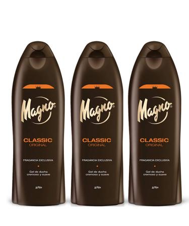 3 Bottles of Magno Shower Gel 18.3oz./550ml