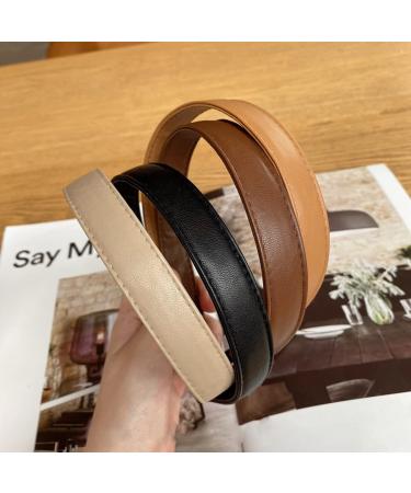 Lvyeer 1 Inch Leather Headband for Women - 4 Pack Fashion Solid Hard Hair Bands - Non Slip Hair Accessory for Fine Hair - (4 Color-A) - Buy Online on GoSupps.com