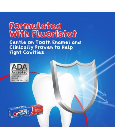 Fluoride Kids Toothpaste 4.6 oz - Cavity Protection Sparkle Fun Flavor & Doomi Smiley Suction Toothbrush - Buy in Bulk Online - Buy Online on GoSupps.com