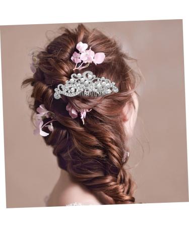 Didiseaon Hair Pearls Hair Claw Clips for Women Pearl Bridal Side Combs Pearl Bridal Comb Womens Hair Clips Wedding Veils Bride Veil Rhinestone Headpiece Hair Ornament Rose Women's Metal Pin - Buy Online on GoSupps.com