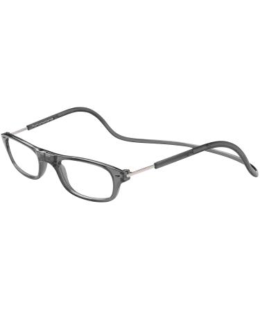 TBOC Reading Glass reading aid for men and women - diopters +3.50 gray version glasses with strength foldable adjustable trend woman man senior magnetic closure clip antiquity presbyopia +3.50 dioptria (1 Pack) gray