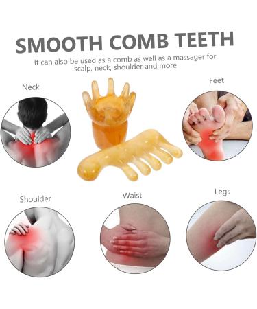 Healvian 6 StK Massagekamm - Harz Guasha Board for Wrinkle Removal & Scalp Massage Comb | Deep Tissue Massage Tool - Buy Online on GoSupps.com