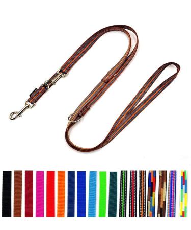Dog linen duplicable 2m / 2.40m / 2.80m / 3.50m / 5m large dogs 20mm / 25mm (Hawaii (brown curry turkey) 25mm 2.00m) Hawaii (brown curry-t rkis) 25mm 2.00m