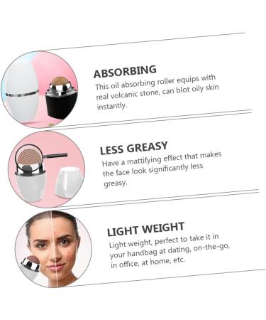 Housoutil 7pcs Facial Face Massager Face Roller Oil Absorbing Roller Oil Absorption Beauty Instrument 5X2.9X2.9CMx7pcs Blackx7pcs - Buy Online on GoSupps.com