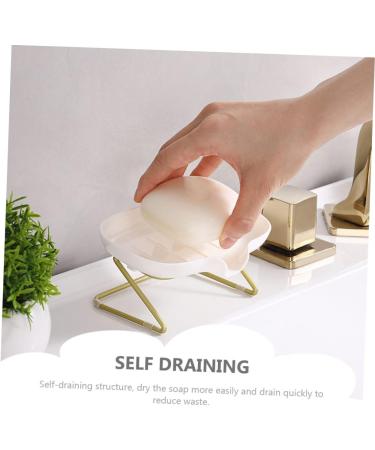 Ciieeo 4 Sets Soap Drain Box Drain Spout Soap Holder Bathroom Soap Container Soap Dish Soap Draining Rack Plastic Container Sponge Drying Holder Soap Drainer Non-slip Wall Hanging Pp - Buy Online on GoSupps.com