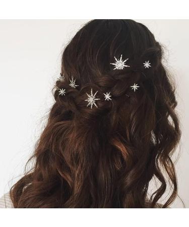 SCJJZ Women's jewellery rhinestone hair 4 pieces rhinestone hair clips wedding hair pin metal hair clips for brides bridesmaids women girls (gold) - Buy Online on GoSupps.com