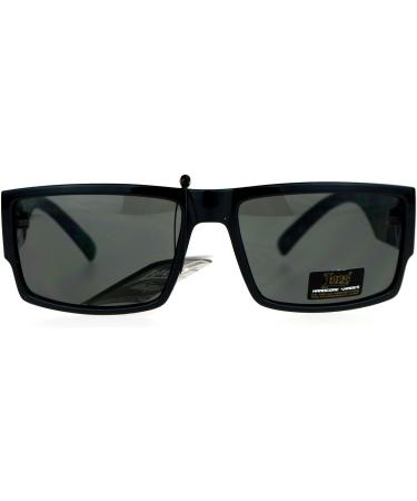 Green Rectangular Mad Dog Sunglasses with Pot Leaf Print from Locs | Marijuana Leaf Design - Buy Online on GoSupps.com