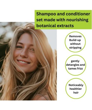 Pure Mint Shampoo and Conditioner Set - For Oily Hair - Clarifying Shampoo For BuildUp - Made In Canada - Featuring Peppermint and Rosemary Oil Aloe Leaf Juice and Pea Peptide - Free From Paraben Sulfate Dyes Wax Artificial Fragrance 100% Vegan and Cruelt - Buy Online on GoSupps.com