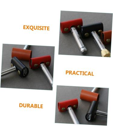 CABILOCK 10 Pack Men's Travel Accessories - Facial Razors with Leather Sheath & Razor Blades - Compact Shaving Set (8.5x4.5cm) - Perfect for Travel - Buy Online on GoSupps.com