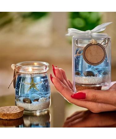 Luxury Ocean Theme Blue Purpzle Pink Gel Candle Set | Handmade Starfish & Whelk Wax Gel Candles - Scented Gifts for Women - Buy Online on GoSupps.com