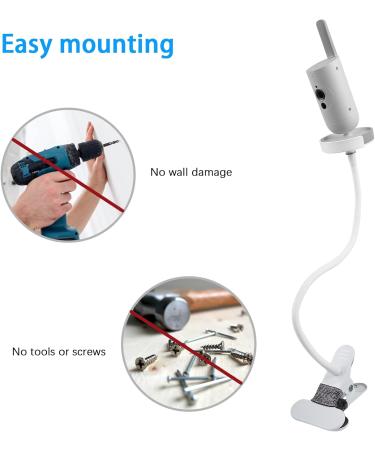 Holaca Babyphone Clip Holder - Philips Avent Video Baby Monitor Bracket (SCD923/26 SCD921/26) - White Secure Mounting Solution for Baby Cameras - Buy Online on GoSupps.com