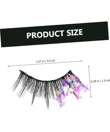 FRCOLOR 3 Pairs Fluorescent False Eyelashes Lashes with Color Lashes with Glitter Colored Lashes Glitter Lash Extensions Glitter Lashes Long Fake Eyelash Slim High-grade Fiber Sequins 3d - Buy Online on GoSupps.com