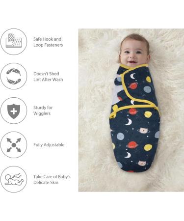 Vicloon Baby Swaddle Wraps 3 pcs Organic Cotton Blanket 0-3 Months | Breathable Newborn Swaddle for Boy and Girl (Dark Blue) - Buy Online on GoSupps.com