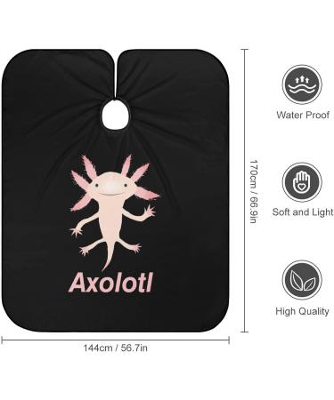 Cute Axolotl Barber Cape - Adjustable Hair Cutting Salon Apron for Adults | International Shipping Available - Buy Online on GoSupps.com