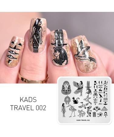 KADS Nail Stamping Plate Egypt Travel Templates for Manicure - TR002 - Buy Online on GoSupps.com