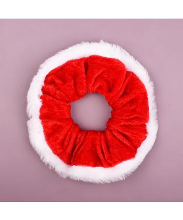 AOVNA 6 Pieces Christmas Hair Scrunchies Red Velvet Scrunchies with White Faux Fur Edge Elastic Hair Scrunchies Classic Christmas Hair Scrunchies - Buy Online on GoSupps.com