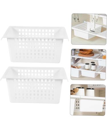 Garneck 4-Piece Under Sink Spice and Storage Baskets - Organize Your Kitchen & Living Room - White PP Cabinet Organizer - Buy Online on GoSupps.com