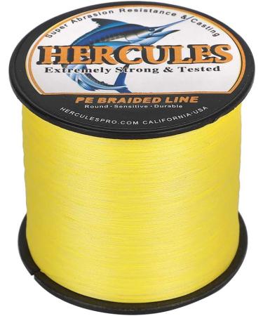 HERCULES Braided Fishing Line 20LB Yellow 0.20MM 328YDS - Saltwater, Super Strong 4 Strands, Cost-Effective - Available in Various Test Strengths & Lengths - Buy Online on GoSupps.com