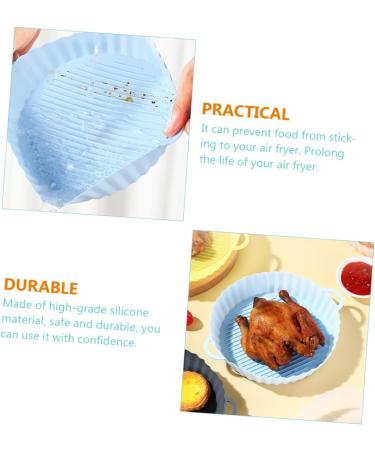 Alipis 3pcs Air Fryer Pad Oven Air Fryer Silicone Liners Round Silicone Pot for Air Fryer Washable Basket Bluex3pcs 21X18.5X4CMx3pcs - Buy Online on GoSupps.com