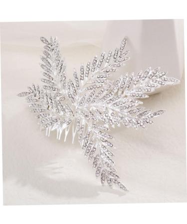 MAGICLULU Bridal Comb Girl Accessories Rhinestone Barrettes Hair Decor Bride Hair Accessory Floral Hair Accessories Bride Insert Comb Combs Hair Comb for Women Leaf Miss Wig Alloy - Buy Online on GoSupps.com
