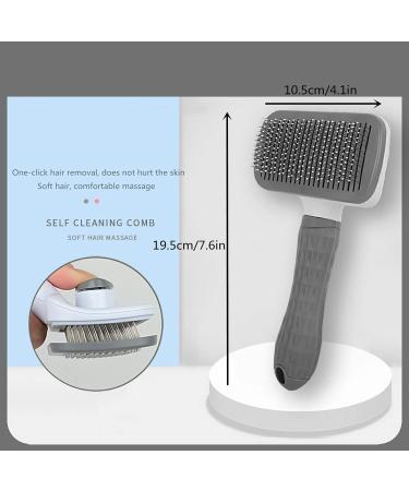 Avando Cat Dog Brush for shedding Pet Grooming Brush for Cats Dogs Massage Shedding Brush for Short or Long Hair Self Cleaning Slicker Brush Easy to Removes Loose Undercoat Tangled Hair (grey) Black - Buy Online on GoSupps.com