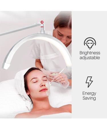 Toyshi Eyelash LED Half Moon Floor Lamp - Ideal Lighting for Beauty, Skincare, Lashes, and Filming Content Creation (White) - Buy Online on GoSupps.com