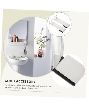 IWOWHERO Metal Coat Hanger 2pcs No Punching Hook Shower Door Over Door Towel Frameless Glass Hooks Coat Hook Stainless Steel 18X4.2CM Silver2 - Buy Online on GoSupps.com