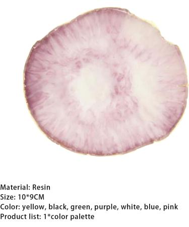 dragonaur-home decor 1 Pc Creative Golden Edge Resin Nail Art Palette Gel Nail Polish Drawing Color Palette DIY Nail Mixing Palette Manicure Display Holder Pink - Buy Online on GoSupps.com