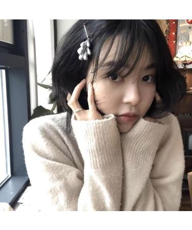 hgnxa Elegant Pearl Hair Clip Wheat Ears Hairpin Hair Barrettes Female Bangs Side Clip Headdress Hair Accessory Women Gift Gray - Buy Online on GoSupps.com