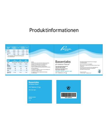 Pascoe Basenabs pH Balance - Vegan Acid-Base Balance Supplement with Magnesium Zinc & Calcium | 200 Tablets - Buy Online on GoSupps.com