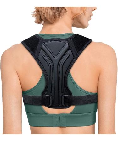 Back Posture Corrector Corset Clavicle Spine Posture Correction Back Support Belt for Men Women (Color : Black Size : Medium) Feito na China Full moon lofty ambition