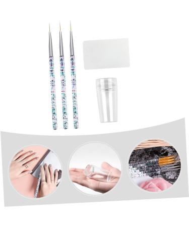 VINTORKY 1 Set Nail Brush Seal manicure painting nail art painting nail art pen nail art salon accessories french tip nail stamp nail stuff Nail supplies portable plastic - Buy Online on GoSupps.com