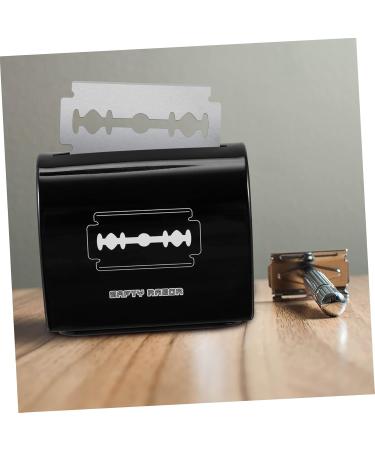 Minkissy 8-Pack Razor Blade Storage Box | Hairdressing Shaver Case | Recycle & Organize Disposable Blades | Compact Black 6.5x4.5x6cm - Buy Online on GoSupps.com