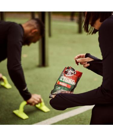  Jack Link's Jack Links Biltong Jerky Original 12 pack (12 x 40 g) Gluten-free meat snack High protein dried meat for gym fitness outdoor Low-calorie protein snacks Beef chips - Buy Online on GoSupps.com