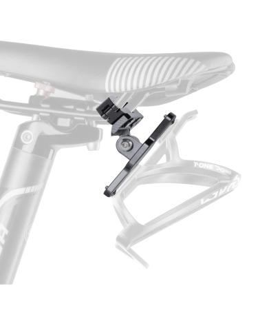 CyclingDeal Bike Bottle Cage Saddle Mount Adapter - MTB Road Bicycle Saddle Rail Mount Water Bottle Holder with Adjustable Angle - for Road Use ONLY - Aluminium Alloy Adapter Adapter for 1 Bottle Cage
