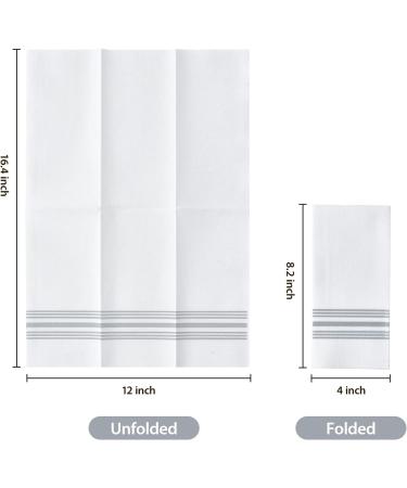 Vplus 150 Pack Disposable Guest Towels - Soft & Absorbent Paper Hand Towels for Bathroom, Kitchen, Parties - Decorative Linen Feel Napkins - Ideal for Dinners, Weddings, Christmas Party - Silver - Buy Online on GoSupps.com