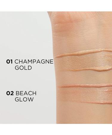 Eveline Cosmetics Varit Liquid highlighter for face and body No 01 Champagne Gold versatile formula for cheeks eyes lips and body enriched with vitamin C and iris extract - Buy Online on GoSupps.com