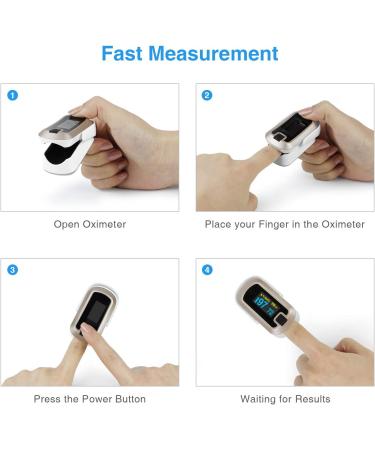 Mibest OLED Finger Pulse Oximeter - O2 Meter Dual Color White/Luxury Gold - Buy Online on GoSupps.com