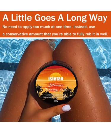 isletan intensive tanning gel pineapple tanning gel for outdoor sun & tanning bed 200g - Buy Online on GoSupps.com