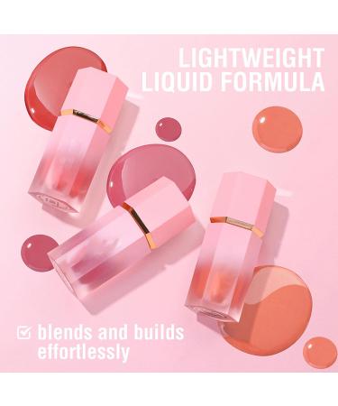 3-Piece Blush Stick Set - Long-Lasting Liquid Blush Cream for a Natural Look | Easy Application | Moisturizing Makeup for Women - Buy Online on GoSupps.com
