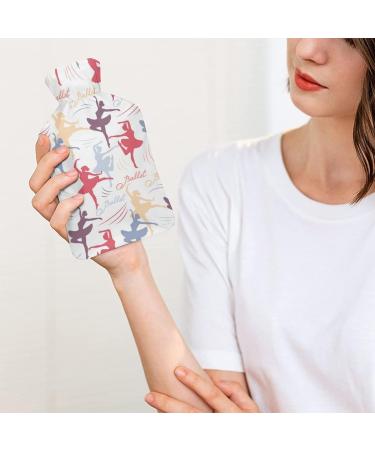 Heat Bottle with Lid - Ballet Girl Silhouette | Rubber Hot Water Bag for Pain Relief Cramps & Foot Warmer - Hot & Cold Therapy - Buy Online on GoSupps.com
