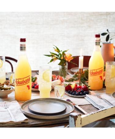 Cawston Press Sparkling Rhubarb Drink - 6x750ml Glass Bottles | No Sugar/Sweeteners/Artificial Colours/Preservatives - Buy Online on GoSupps.com