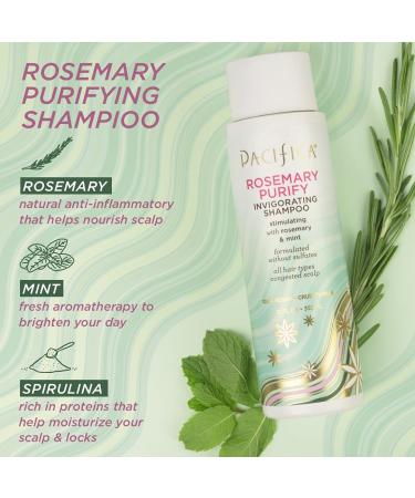 Pacifica Beauty Rosemary Purify Shampoo & Conditioner Set - Cooling Mint Detox Hair Sulfate Free Vegan Cruelty Free - Buy Online on GoSupps.com