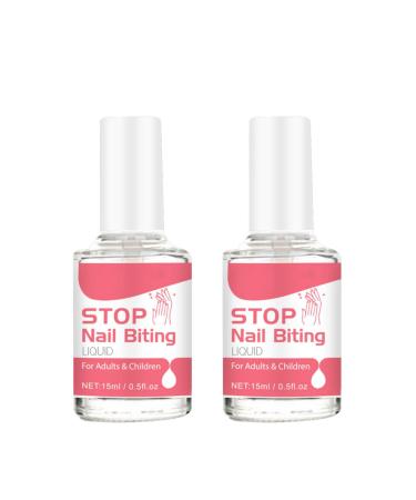Opilroyn 2 Pack Anti Bite Nail Polish - Anti Bite Nail Polish 48g Bitter Nail Polish | Non Glossy Nail Bite Treatments Nail Bite Liquid Cap Sucking Prevention