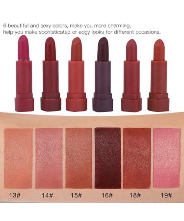 6 Color Set Matte Lipstick - Waterproof Nourishing Rose Scented Non-Stick Cup Moisturizing Lip Cosmetics - Buy Online on GoSupps.com