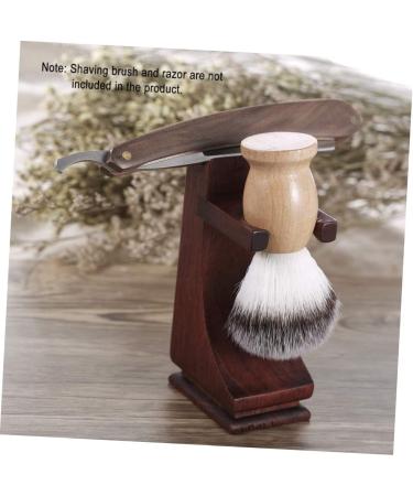 Beavorty 2-St Brush Holder & Electric Razor Stand | Wooden Shaving Tool Storage for Men | Premium Beard Grooming Accessory - Buy Online on GoSupps.com