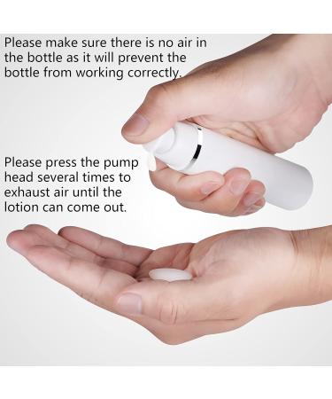 Zeoabsy 24 Pack 30ml Airless Pump Dispenser - Refillable White Plastic Cream Bottles with Silver Edge for Cosmetics - Buy Online on GoSupps.com