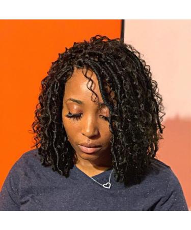 BAOTA Goddess Locs Crochet Hair 10 Inch 7 Packs Faux Locs Crochet Hair for Women Pre Looped Crochet Hair with Curly Ends River Locs Soft Locs Boho Style Hair Extensions (1B) 10 Inch (Pack of 7) 1B - Buy Online on GoSupps.com