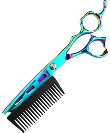 Haircut Scissors 2 in 1 Hair Cutting Scissors with Detachable Comb 6.9'' Barber Scissors Stainless Steel Professional Hair Scissors for Barber Shop Salon Home Use Green Hair Cutting Scissors - Buy Online on GoSupps.com