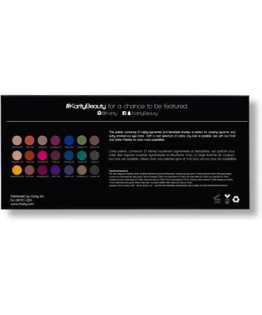 Karity Cosmetics Pro Palette Smokey Eyeshadow Set - 21 High Pigmented Shades - Buy Online on GoSupps.com